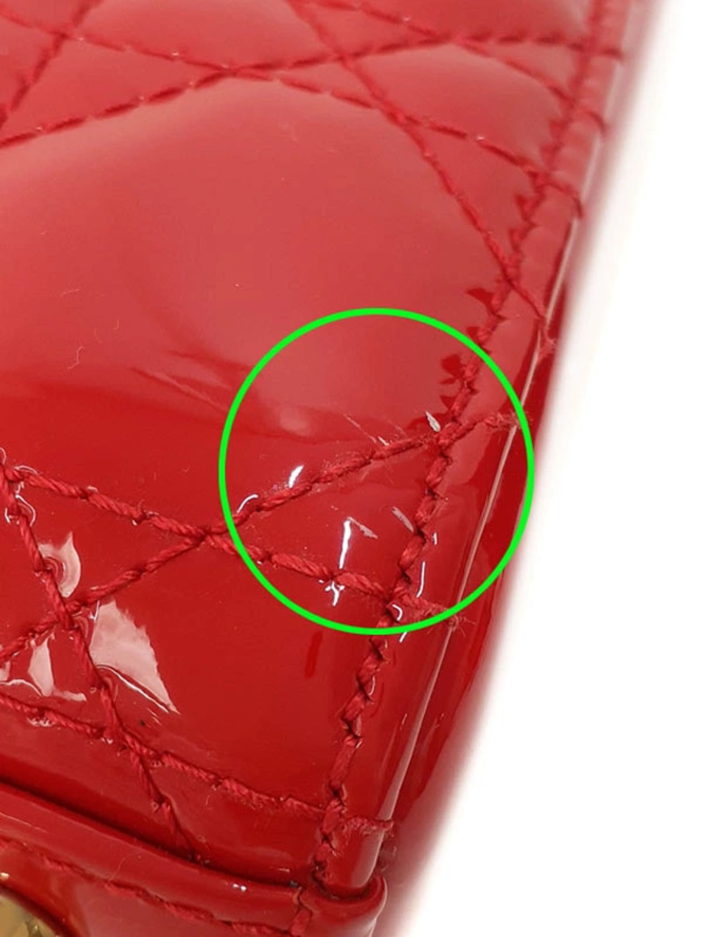 Christian Dior Patent Cannage Lady Dior Bag bright Cherry Red - Picture 4 of 9